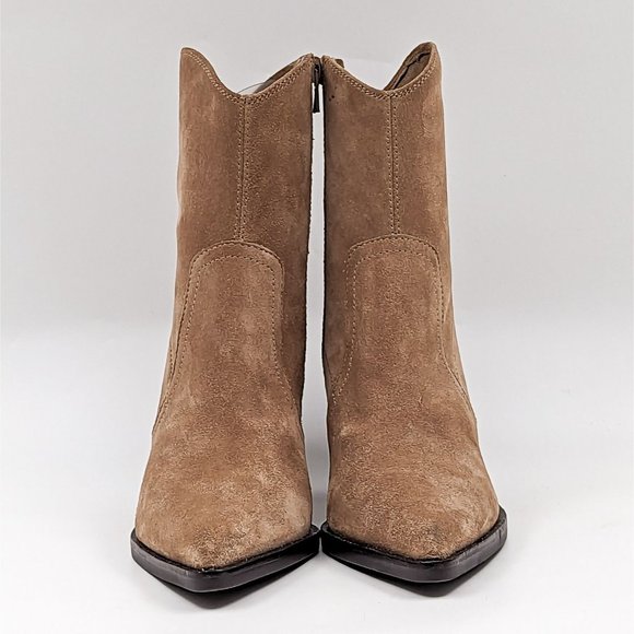 Jeffrey Campbell Women Jolena Natural Suede Western Pointy Boots size 6 - Picture 2 of 12